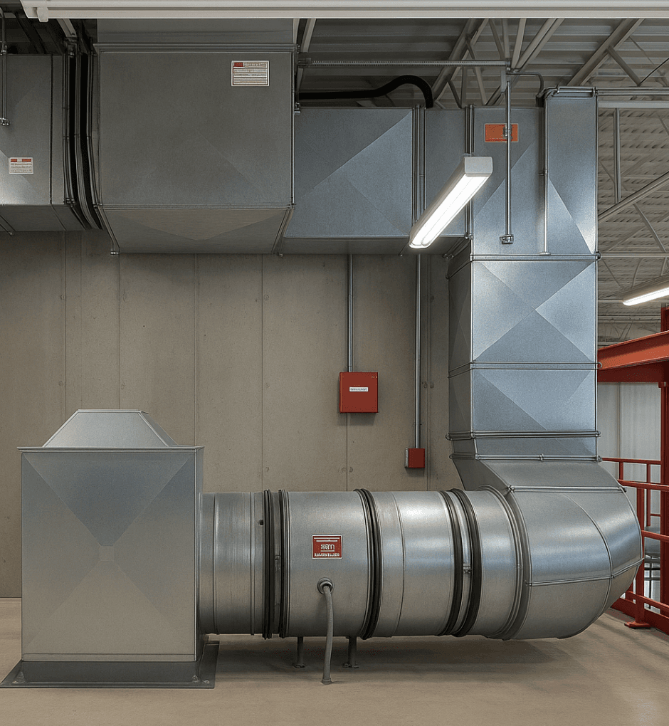 Sistema de pressurização de escadas em edifício